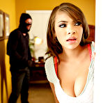 Second pic of Cassidy Banks devours the burglar's rock hard cock
