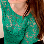 First pic of Lauren Chelsea Busty Brown-Haired Beauty Loses Green Lingerie