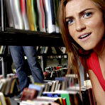 First pic of Redhead college girl sucks cock in the school library