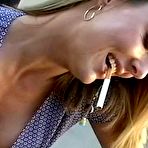 Second pic of Nylon Fetish Videos - A Vibrator and a Cigarette 