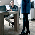 First pic of 
      Kitty Jane gets nailed by her boss on top of his desk
    