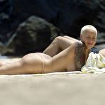 Fourth pic of Amber Rose shows her huge nude boobs in Hawaii