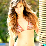 First pic of Skinny Bikini Model Nika Strips By The Pool