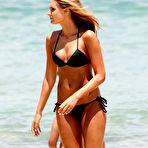First pic of Laura Dundovic in black bikini on Bondi Beach