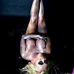 Third pic of Big racked blonde model Angel Vain with shining body fingers her pink hole