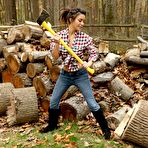 First pic of Daisy Haze Posing with an Axe