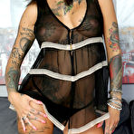 First pic of Bonnie Rotten Busty Inked Beauty Loses Babydoll Lingerie
