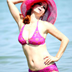 Third pic of Phoebe Price sexy in pink bikini at the beach in Cannes