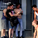 Fourth pic of Bound In Public - Herd of horny wild gays turn on the preasure on twink tight ass in public group sex