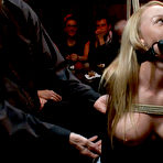 First pic of Public Disgrace - Busty delicious blonde with beautifull eyes suffering in public bondage group sex romp