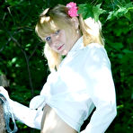 First pic of Naughty Anna strips and masterbates in the forest @ Ideal Teens Gallery
