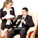 Fourth pic of SecretaryPantyhose :: Leila&Adam naughty office pantyhose sex