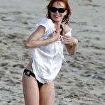 First pic of Marg Helgenberger in black bikini on the beach in Saint Barthelemy