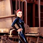 First pic of Latex Catsuit at Rail Station