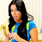 Third pic of Kimberly Gates deep throats a banana