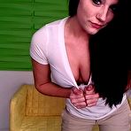 Fourth pic of Freckles 18 in her white tee.