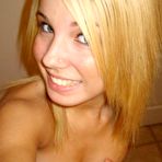 First pic of Steamy hot topless blonde self-shooting in the bathroom