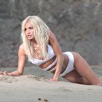 First pic of Pia Mia Perez in white bikini on a beach