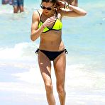 Third pic of Katie Cassidy wearing a bikini at a beach in Miami
