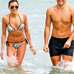 Second pic of Katie Cassidy wearing a bikini at a beach in Miami