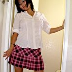First pic of Asian schoolgirl Chiyoko A lift her skirt ti she her juicy warm snatch