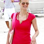 First pic of Michelle Hunziker caught in red bikini in Miami beach