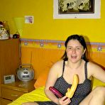 First pic of Hardcore Fatties - Teen Plumper Toying On Couch