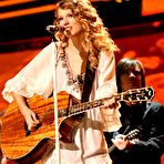 Third pic of Country singer and actress Taylor Swift at 52st annual Grammy Awards stage