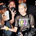 First pic of Miley Cyrus in shorts & see through shirt