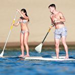 Fourth pic of Lea Michele paddleboarding in a bikini