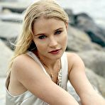 Second pic of Emilie De Ravin posing in nature photoshoot