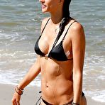Fourth pic of Alessandra Ambrosio in a bikini on a beach in Rio