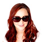 First pic of Redhead beauty in sunglasses Hope Howell is flashing the erotic nude skin