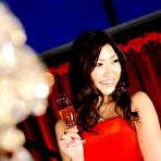 Third pic of Arousing Karin Kusunoki poses in red dress | Japan HDV