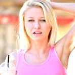 First pic of Athletic teen Krystal nude in public for first time at PinkWorld Blog