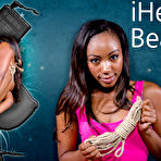 First pic of SexPreviews - Chanell Heart rope bound ebony is electro toyed by male dominant Jack Hammer