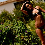 First pic of Ann Denise teasing outdoors in black bikini | Web Starlets