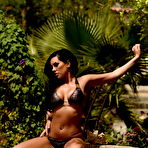Second pic of Ann Denise teasing outdoors in black bikini | Web Starlets