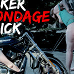 Fourth pic of SexPreviews - Harley Ace biker chick is rope bound in a dungeon by maledom Jack Hammer