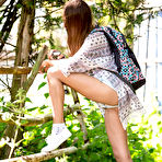 First pic of Cute perky teen Ivanna undresses herself outdoors at PinkWorld Blog