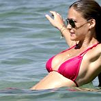 First pic of Bar Refaeli deep cleavage in red bikini in Mexico