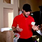 Second pic of porn star Phoenix Marie fucks the delivery guy!