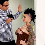 Second pic of Christy Mack squeezes big boobs when getting mouth and pussy packed by stiff dick