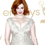 Second pic of Busty Christina Hendricks shows cleavage at Emmy Awards