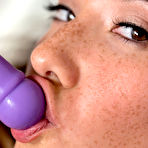 Third pic of Eva Lovia: Purple sex toy for her vagina - BabesAndStars.com