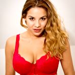 Second pic of Lacey Banghard In Sexy Red Underwear