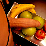 Fourth pic of A bowl of fruit and a big tranny cock