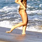 Second pic of Demi Lovato sexy in brown bikini on the beach