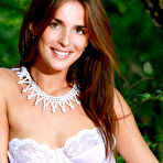First pic of Fernanda Busty Brunette Sheds White lingerie