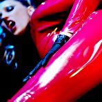 Third pic of Wrapped in latex costume this frisky girl Sue Diamond gets fucked through the hole